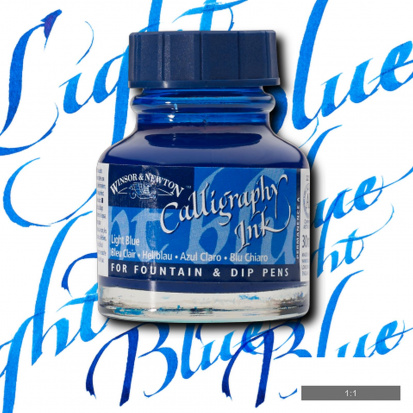 Тушь для каллиграфии (синяя крышка), светло-голубой 30мл